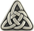 Bezelry 10 Pieces Triangle Celtic Sister Knot Metal Shank Buttons. 25mm (1 inch) (Antique Silver)...
