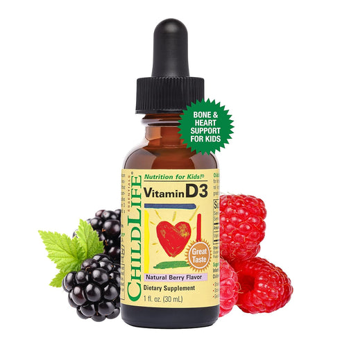 CHILDLIFE ESSENTIALS Vitamin D3 - Vitamin D Drops for Infants,Toddlers & Kid Supports Immune, Respiratory, Heart, & Bone Health, All-Natural, Non-...
