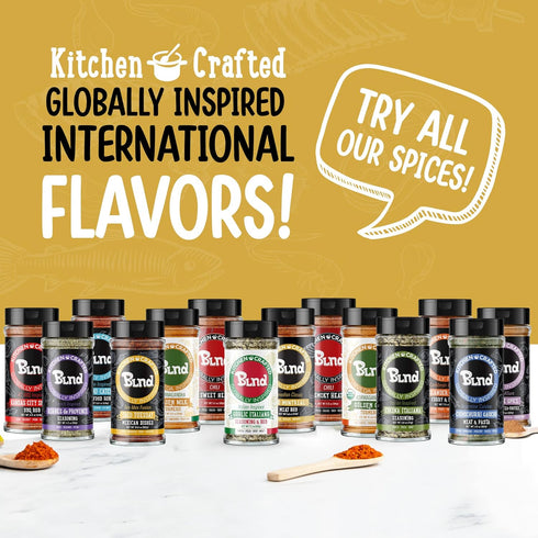 Kitchen Crafted - BLND Canadian Classic Old Montreal Meat Rub, Seasonings and Spices for Cooking Steak Meat and More, Use as Steak Seasoning or Ch...