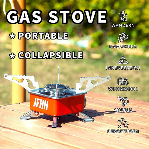 Camping Stove Portable Camping Stove, Upgraded Portable & Foldable High-Efficiency Gas Stove, Ultra-Mini Design for Versatile Outdoor Scenarios In...