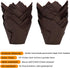 Nordic Paper100pcs Large Size Brown Tulip Cupcake Liners for Baking Cups EU Parchment paper Tulip Muffin Liners, Cupcake Wrapper for Party, Christ...
