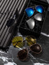 10 Pieces Classic Mirrored Flat Lens Sunglasses Lens Metal Frame Sunglasses for Men Women...