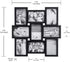 Malden 4x6 9-Opening Collage Picture Frame - Displays Nine 4x6 Pictures - Black...