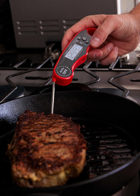 Digital Meat Thermometer for Grill/Cooking Fast Instant Read Waterproof Magnetic Probe Thermometer w/Backlight and Display for Kitchen, BBQ, Fryin...