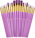 Paint Brushes Set, 2Pack 20 Pcs Paint Brushes for Acrylic Painting, Oil Watercolor Acrylic Paint Brush, Artist Paintbrushes for Body Face Rock Can...