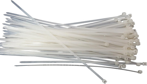 12 Inch Cable Ties 75 lbs Tensile Strength Nylon Wrap Zip Ties - Heavy Duty UV Weather Resistant (100 Natural/Clear Cable Zip Ties)...