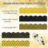 Whaline 69Ft Summer Glitter Bulletin Board Borders 5 Designs Yellow Black Bee Theme Decoration Trim Bee Bulletin Board Stickers for School Classro...