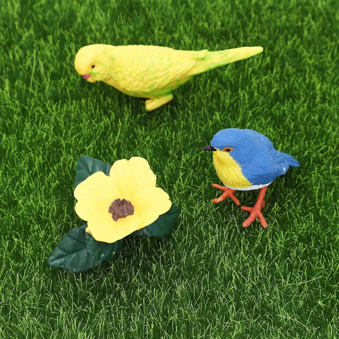 ONEST 13 Pieces Mini Bird Figurines Playset Hand Painted Tiny Birds Realistic Detailed Resin Bird Figures Toys Small Bird Figurines for Kids Adult...