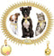 Rivet Cuban Link Dog Collar 13mm Gold Chain Dog Cat Collar with Design Secure Buckle Bling CZ Diamond Chain Dog Collars for Small Medium Large Dog...