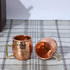 Buddha4all 2 Oz. Solid Copper Mini Moscow Mule Shot Mug Set Copper Hammered Shot Glass Set (4)...