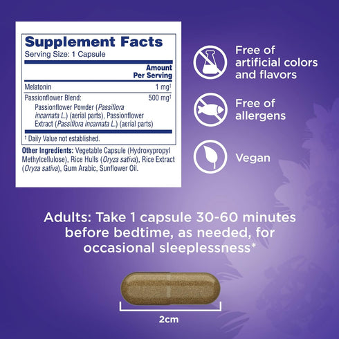 One-A-Day Sleep Supplement - Sleep Supplements for Adults, Sleep Support with Passionflower and Melatonin, Sleep Support with Sleep Well, 30 Capsu...
