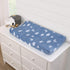 Carter's Blue Elephant - Chambray, and White Clouds, Moon and Stars Super Soft Contoured Changing Pad Cover...
