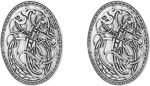 4pcs Viking Brooches Norse Dress Apron Pins Nordic Cloak, Shawl, Coat, Sweater Buckle Set with Age Oval Brooch, Turtle Amulet, Sweden Pin, Talisma...