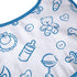 Littleforbig Cotton Waterproof Adult Babydoll Bib with Adjustable Hook-and-Loop Fastener Closure Printed 2 Packs - Nursery Blue and Pink Adult Bib...