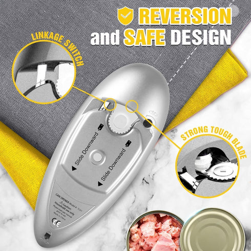 YUET Electric Tin Opener Can Openers Portable One Touch Automatic Battery Operated Hands-Free for Seniors with Arthritis Eliminate Hand Pain HelpP...