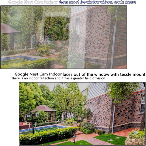 Window Mount for Google Nest Camera Indoor, Through Window Use Nest Cam, No Indoor Reflections (Black/Pack of 2)...