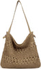 Raffia Bag Cute Straw Summer Beach Tote Crossbody Bags for Women Wicker Rattan Basket Hobo Aesthetic Purse Girls Cute Travel Large Woven Beach Bag...
