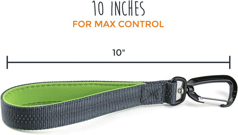 Mighty Paw Training Tab Dog Leash - Padded Handle - Strong Traffic Pet Lead - Carabiner Clip Included - Dog Leash Handle Only - Short Tab Lead - C...