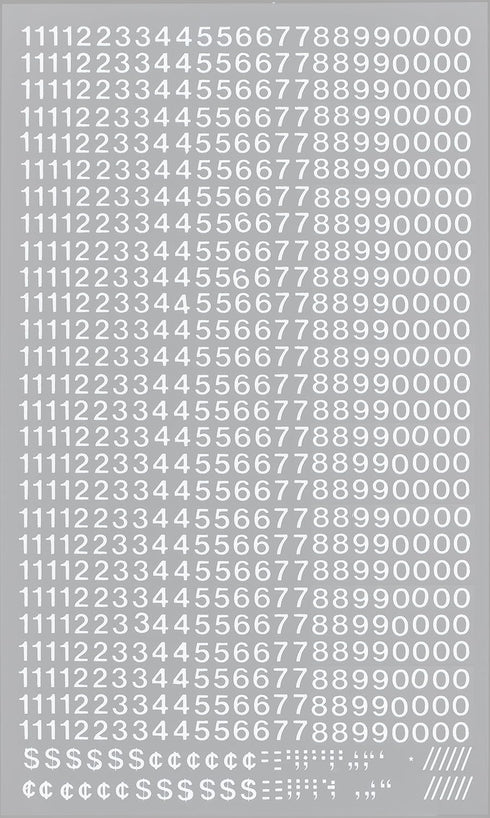 CHARTPAK Self-Adhesive Vinyl Numbers, 1/4 Inch High, White, 718 per Pack (01106)...