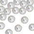 30 Pcs Faux Pearl Buttons with Rhinestone, Silver Retro Vintage Pearl Acrylic Buttons Round Crystal Buttons Sew on Buttons Embellishments for DIY ...