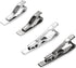 LOYALLOOK 2-4pcs Mens Tie Bar Pinch Clip Set for Regular Ties And Skinny Tie with Gift Box Silver Black Tone Pack 1.5-2.15Inches...