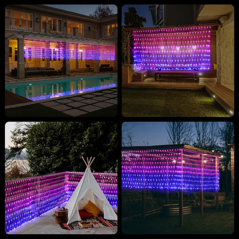 Bisexual Flag Lights Outdoor, 6.6x3.3 FT Bisexual Pride Flag Pride Decorations Connectable, 330LED Waterproof Bi Flag for Wall with Lights, Pride ...