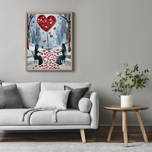 Posterizer 1 pcs-hearts-friends and Valentine's inspired poster-Romantic Art-Holiday Poster Collection-Gift for Couples boyfriend girlfriend Husba...