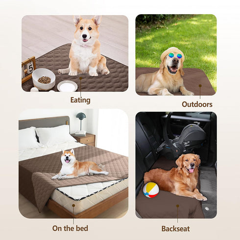 gogobunny 100% Double-Sided Waterproof Dog Bed Cover Pet Blanket Sofa Couch Furniture Protector for Puppy Large Dog Cat, Reversible (30x30 Inch (P...