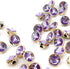 Decorative Purple Rhinestone Resin Sewing Shank Buttons 50 pcs - 12.5mm, 1/2"...