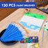 AROIC Small Paint Brushes Bulk,130pcs Nylon Hair Round Detail Paint Brushes for Classroom Model Oil Watercolor Face Acrylic Painting,Acrylic Paint...