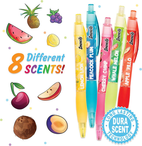 Mechanical Smencils - Scented Mechanical Pencils, 8 Count, Medium Point (0.7mm) (Fruit Zoo)...