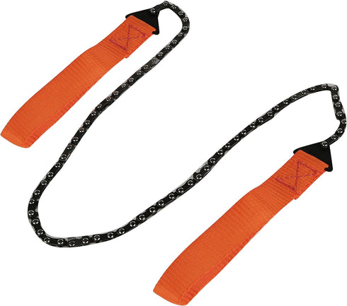 Pocket Chainsaw - Razor Sharp Self Cleaning 25.5 In Portable Hand Saw Survival Gear with Black Holster for Camping, Hunting, Hiking | Pocket-sized...