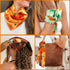 Fall Satin Head Scarf, Hair Square Scarves for Women Neck Silk Feeling Lightweight Wrap Bandana Autumn Handkerchief Thanksgiving Gift 27.5 * 27.5 ...