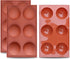 homEdge Large 6-Cavity Semi Sphere Silicone Mold, 3 Packs Baking Mold for Making Hot Chocolate Bomb, Cake, Jelly, Dome Mousse...