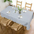 ShinyBeauty Embroidered Tablecloth - Premium Cotton Linen Farmhouse Decor for Kitchen/Dining Table, 55"x55", Grey Solid with Handmade Tassel Trim ...