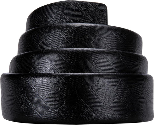 Barry.Wang Ratchet Belt Buckle Strap Replacement 1 3/8”,Leather Belt Straps for 40MM Slide Click Buckle,Trim to Fit...