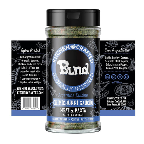 Kitchen Crafted - BLND Chimichurri Seasoning Dry Rub, Argentinian Herbs, Spices & Seasonings, Use As Pizza Seasoning, Steak Seasoning, Poultry Sea...