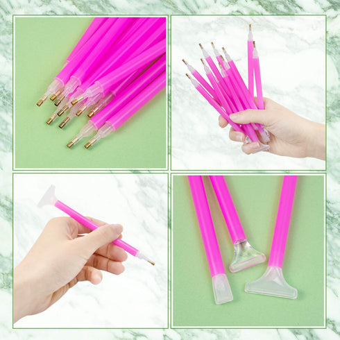 AUEAR, 12 Pack 5D Diamond Embroidery Painting Pen Cross Stitch Tools Drill Pen for Rhinestone......