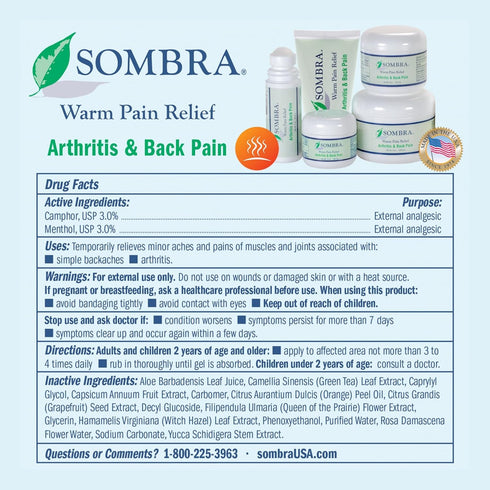 Sombra Warm Pain Relief Gel 56.7 g / 2 oz...