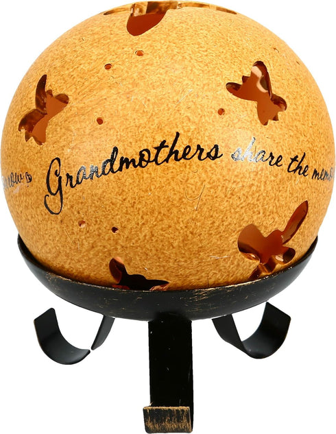 Pavilion - Comfort Candles - Grandmother - Includes Tea Light Candle and Stand, 5-1/2-Inch, Butterfly Pierced Round...
