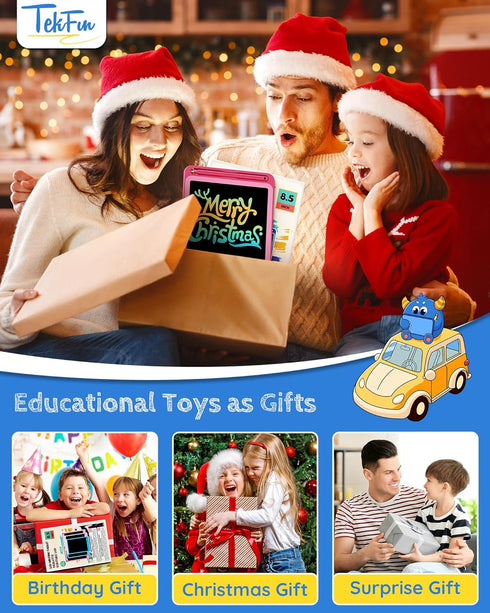 TEKFUN Kids Toys for 3+ Years Old Boys Girls Toddler, 8.5inch LCD Writing Tablet Erasable Drawing Tablet Writing Pads, Kids Travel Learning Toys B...