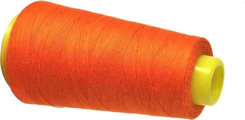 Mandala Crafts Mercerized Cotton Thread for Sewing Machine - 50 WT Cotton Threads for Quilting Thread - 2400 Yds Orange Thread Cotton Cone Thread ...