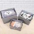 Linen Fabric Collapsible Storage Bins with Removable Lids and Handles, Washable Storage Box Containers Baskets Cube with Cover for Bedroom,Closet,...