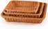 ZOENHOU 3 Packs Poly Wicker Bread Basket, 16” 14” 12” Handmade Woven Empty Gift Basket, Tabletop Wicker Serving Baskets for Home Restaurant Hotel ...