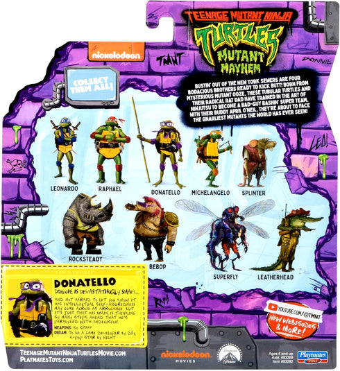 Teenage Mutant Ninja Turtles: Mutant Mayhem 4.5” Donatello Basic Action Figure by Playmates Toys...