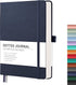 RETTACY Bullet Dotted Journal - A5 Dotted Grid Journal Notebook with 256 Pages, 120 GSM Acid-Free Paper, Bullet Journaling, Sketching, Leather Har...