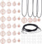 PH PandaHall 24pcs 4 Sizes Spiral Bead Cages Pendants Stone Holder Necklace Cage 24 Strands 17 Inch Black Leather Necklace Cord 50pcs 6mm Open Jum...