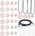 PH PandaHall 24pcs 4 Sizes Spiral Bead Cages Pendants Stone Holder Necklace Cage 24 Strands 17 Inch Black Leather Necklace Cord 50pcs 6mm Open Jum...