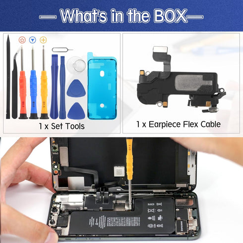 Earpiece Speaker for iPhone 12 Pro Max Ear Speaker Replacement for iPhone 12 Pro Max Speaker Replacement Light Proximity Sensor Flex Cable Earphon...