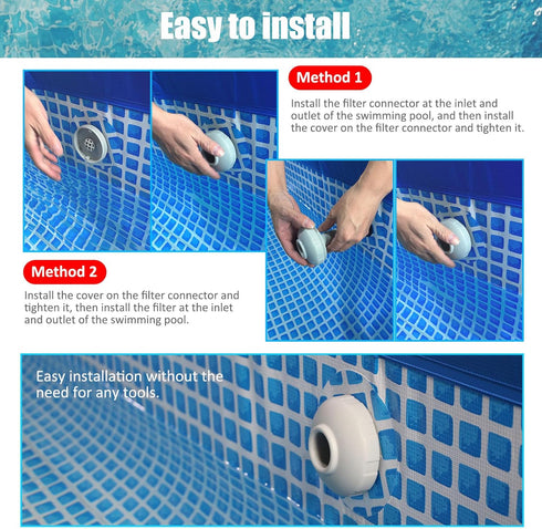 11070 & 11072 &12364 Strainer Connector Replacement for Intex 25022E 26005E Aboveground Pool 1-1/4" Water Jet Connector Replace Parts 26183MW 2616...